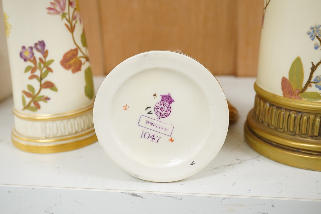 Two graduated Royal Worcester jugs, shape 1116, and another, shape 1047